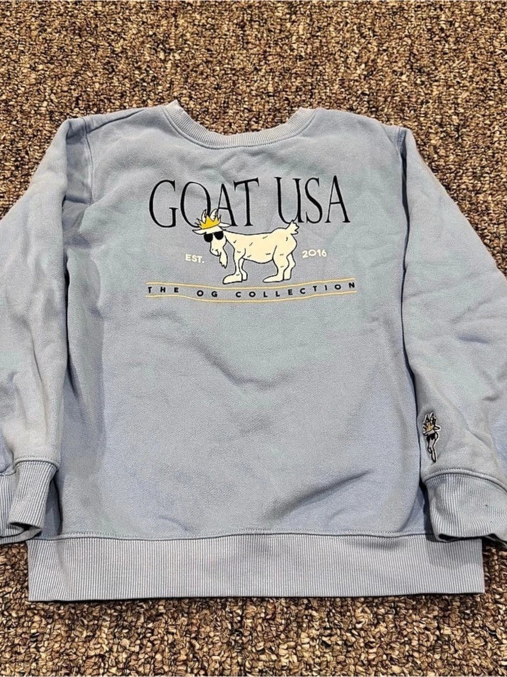 Goat USA The OG Collection Youth Crewneck Sweatshirt Blue